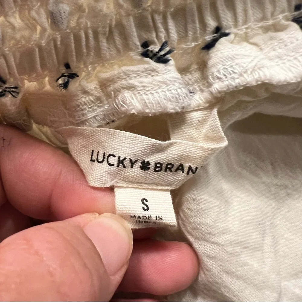 NWT Lucky Brand Cream and Black Patterned Maxi Skirt Size S - Picture 5 of 8